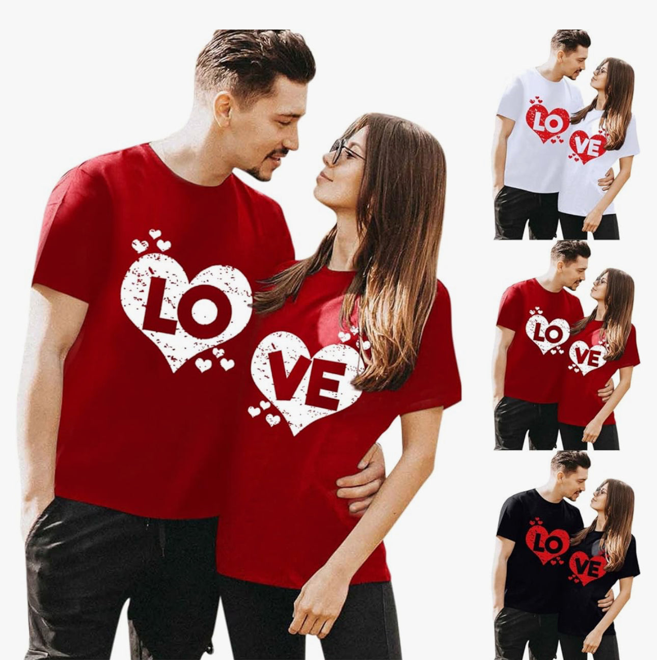 Valentine T-shirt for Couples Women Men