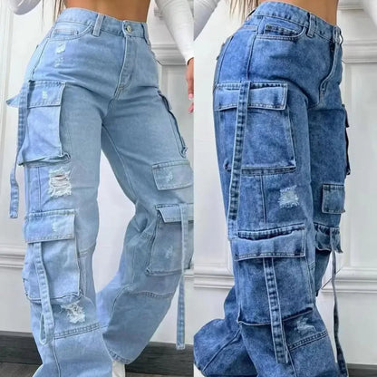 Women Denim Trousers Fashionable