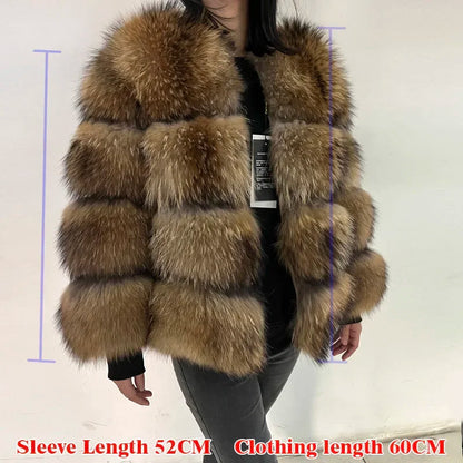 Maomaokong Winter Raccoon Fur Coat