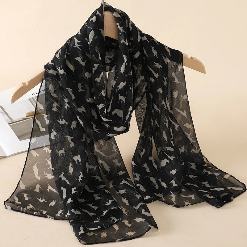 Printed Chiffon Scarf Shawl