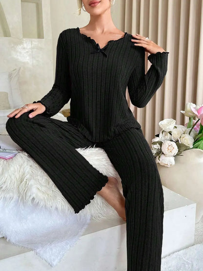 Long-Sleeve Ribbed Top