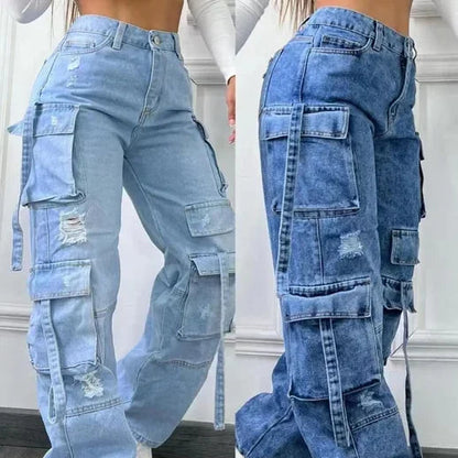 Women Denim Trousers Fashionable