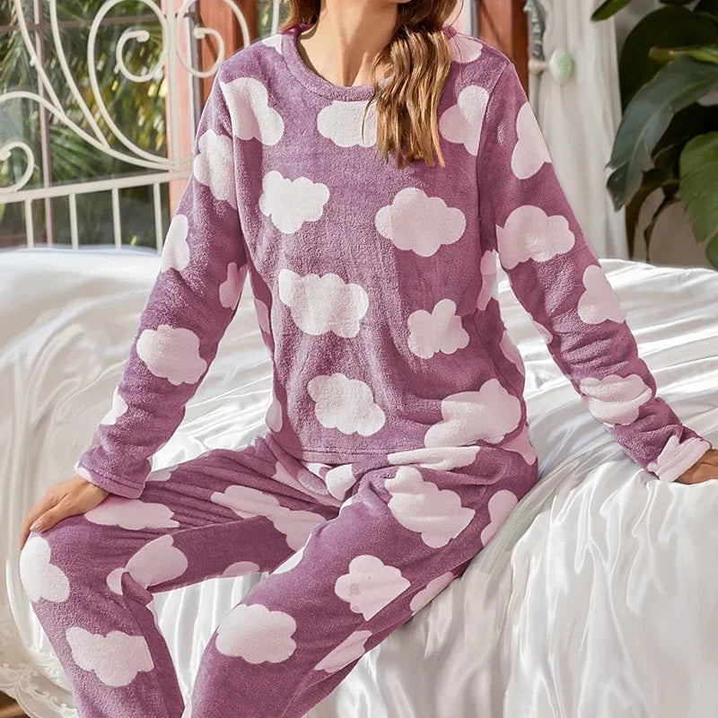 Fluffy Pullover Pajama Top