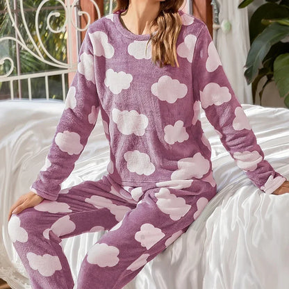 Fluffy Pullover Pajama Top