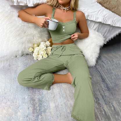 Ribbed Sleeveless Pajama Top