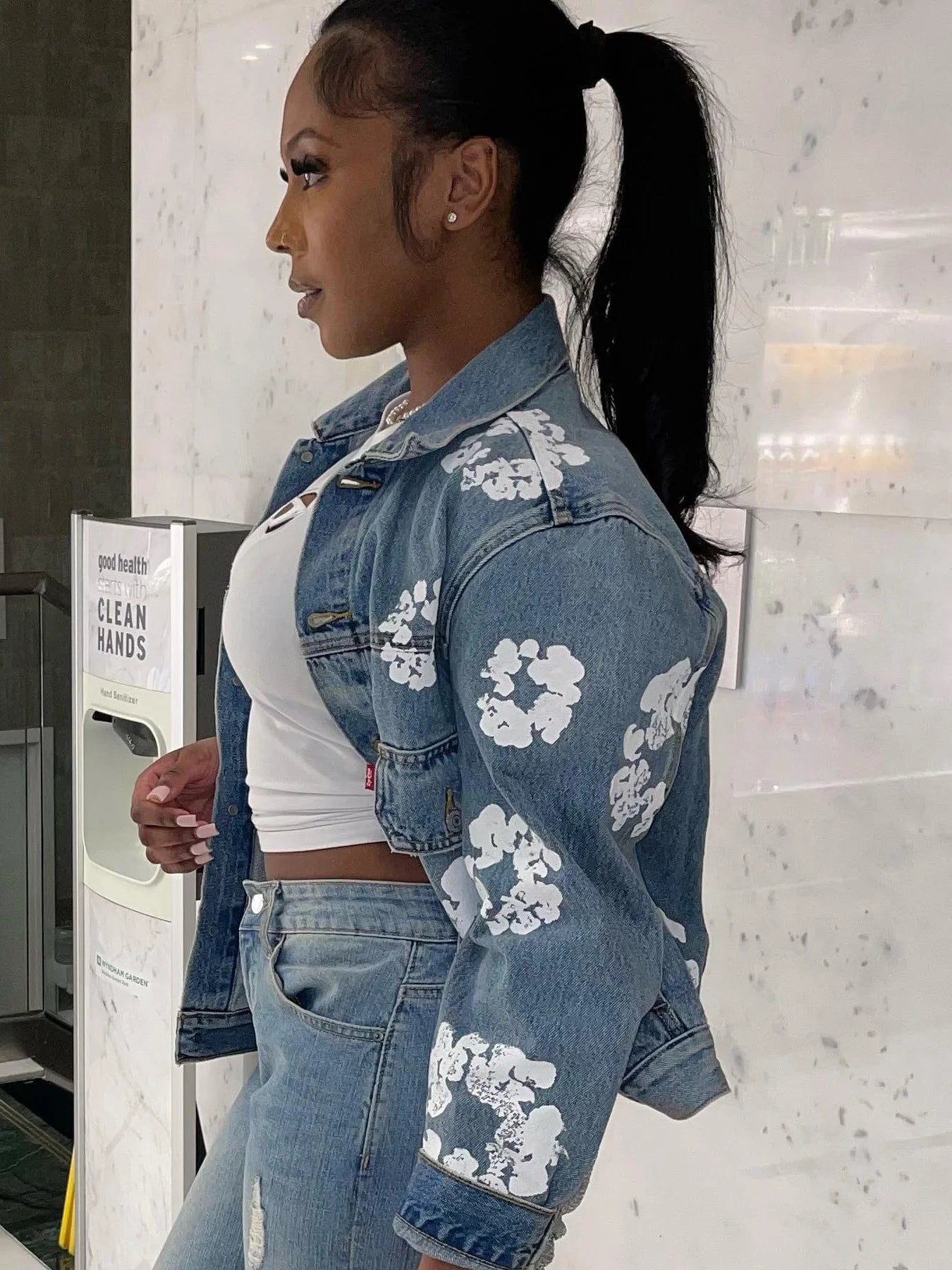 Denim Fashion Cropped Jacket