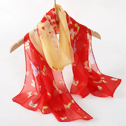 Printed Chiffon Scarf Shawl