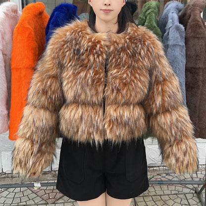 HOOOFUR Faux Fur Coat Women's Jacket