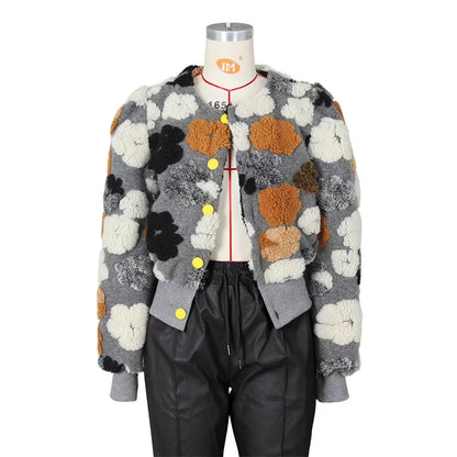 Velours Flower Winter Jacket