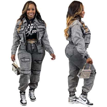 Pant Sets Long Sleeve Women Tracksuit Zipper