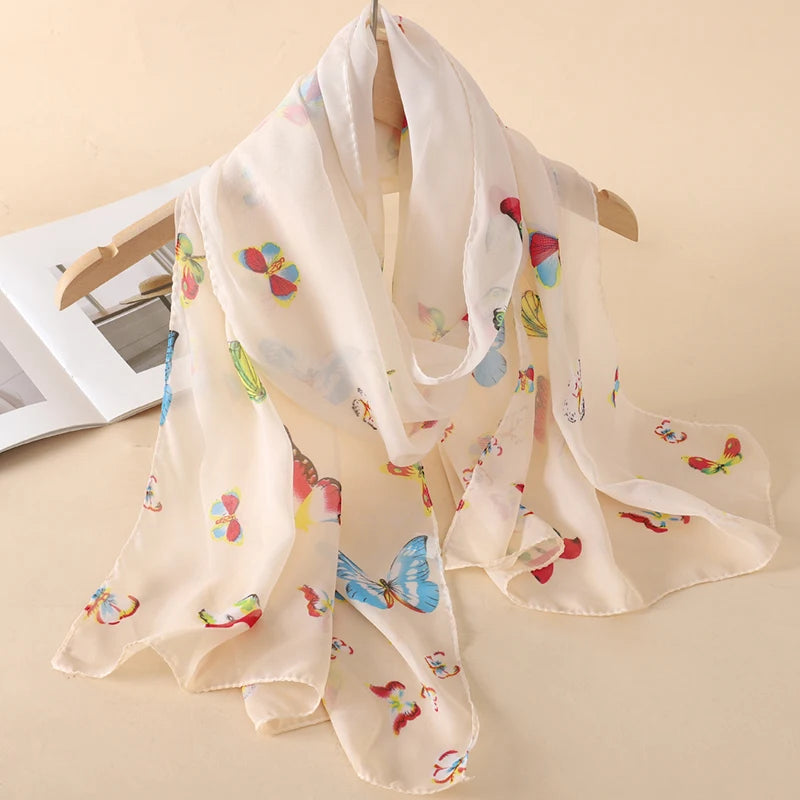 Printed Chiffon Scarf Shawl