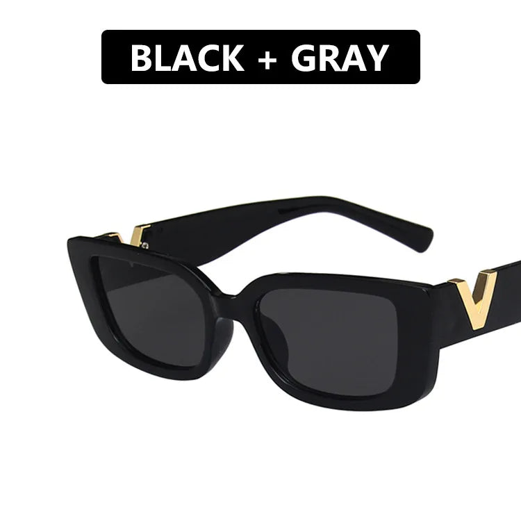 Retro Rectangle Sunglasses Women