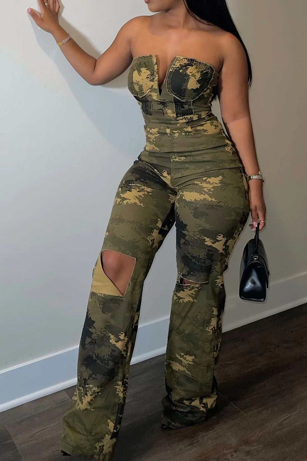 Camouflage Jumpsuit Romper