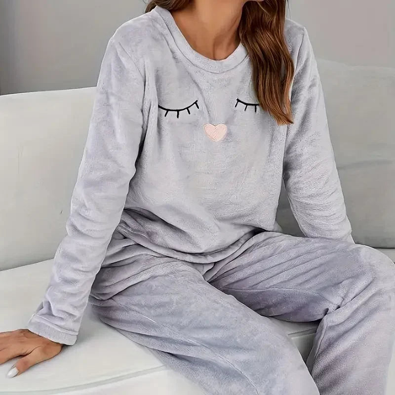 Fluffy Pullover Pajama Top