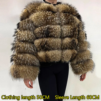 Maomaokong Winter Raccoon Fur Coat