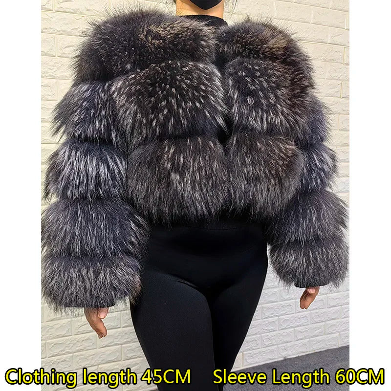 Maomaokong Winter Raccoon Fur Coat