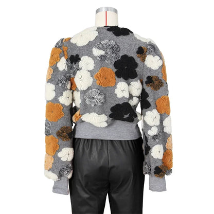 Velours Flower Winter Jacket