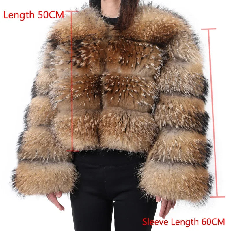 Maomaokong Winter Raccoon Fur Coat