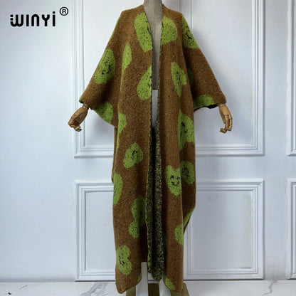 Winter Women Love Print Africa Cardigan