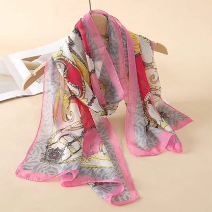 Printed Chiffon Scarf Shawl