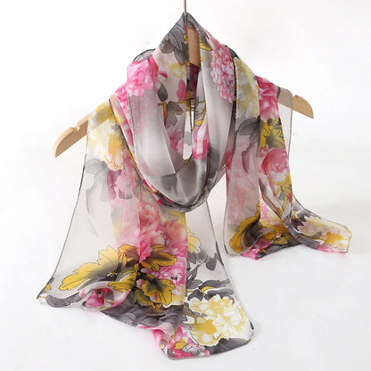 Printed Chiffon Scarf Shawl