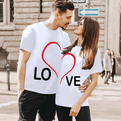 Valentine's Day T-shirt Heart Love Letter Printed