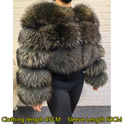 Maomaokong Winter Raccoon Fur Coat