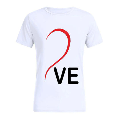 Valentine's Day T-shirt Heart Love Letter Printed