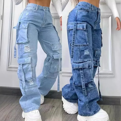 Women Denim Trousers Fashionable