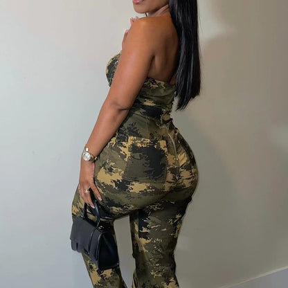 Camouflage Jumpsuit Romper