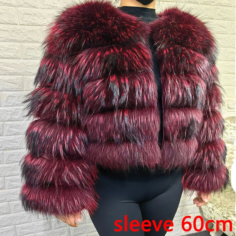 Maomaokong Winter Raccoon Fur Coat