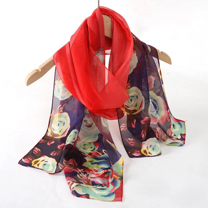 Printed Chiffon Scarf Shawl