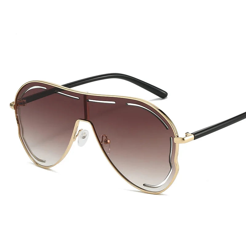 LeonLion Oversized Square Shield Sunglasses