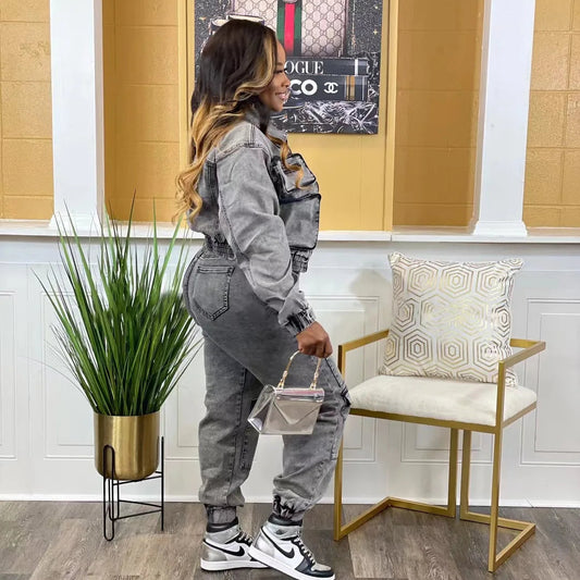 Pant Sets Long Sleeve Women Tracksuit Zipper