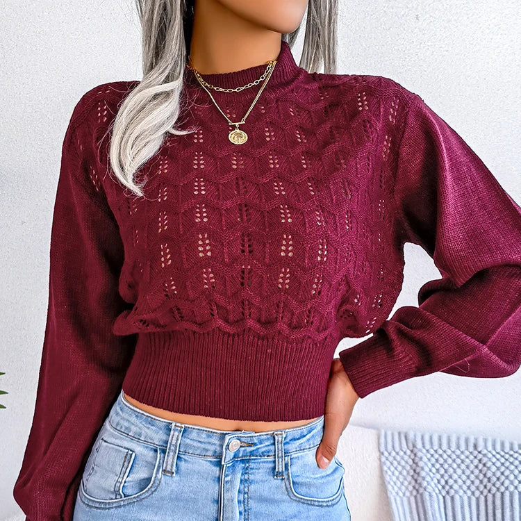 Autumn Winter Sexy Women's Sweater in Red