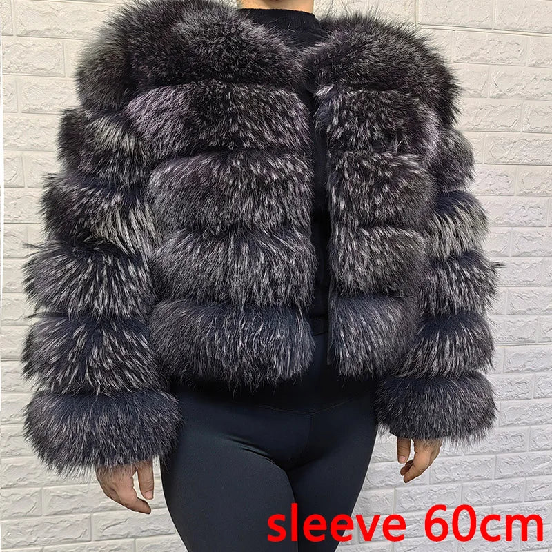 Maomaokong Winter Raccoon Fur Coat