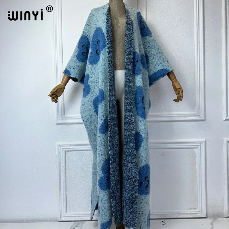 Winter Women Love Print Africa Cardigan