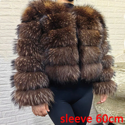 Maomaokong Winter Raccoon Fur Coat